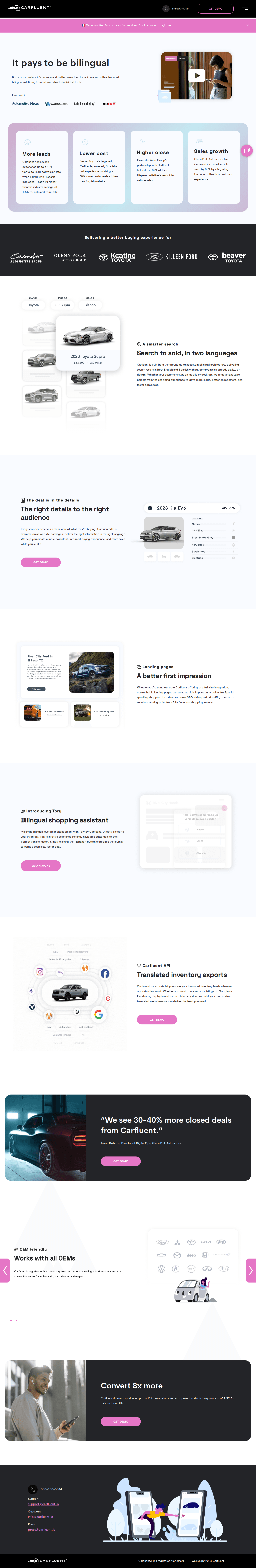 Carfluent — product screenshot